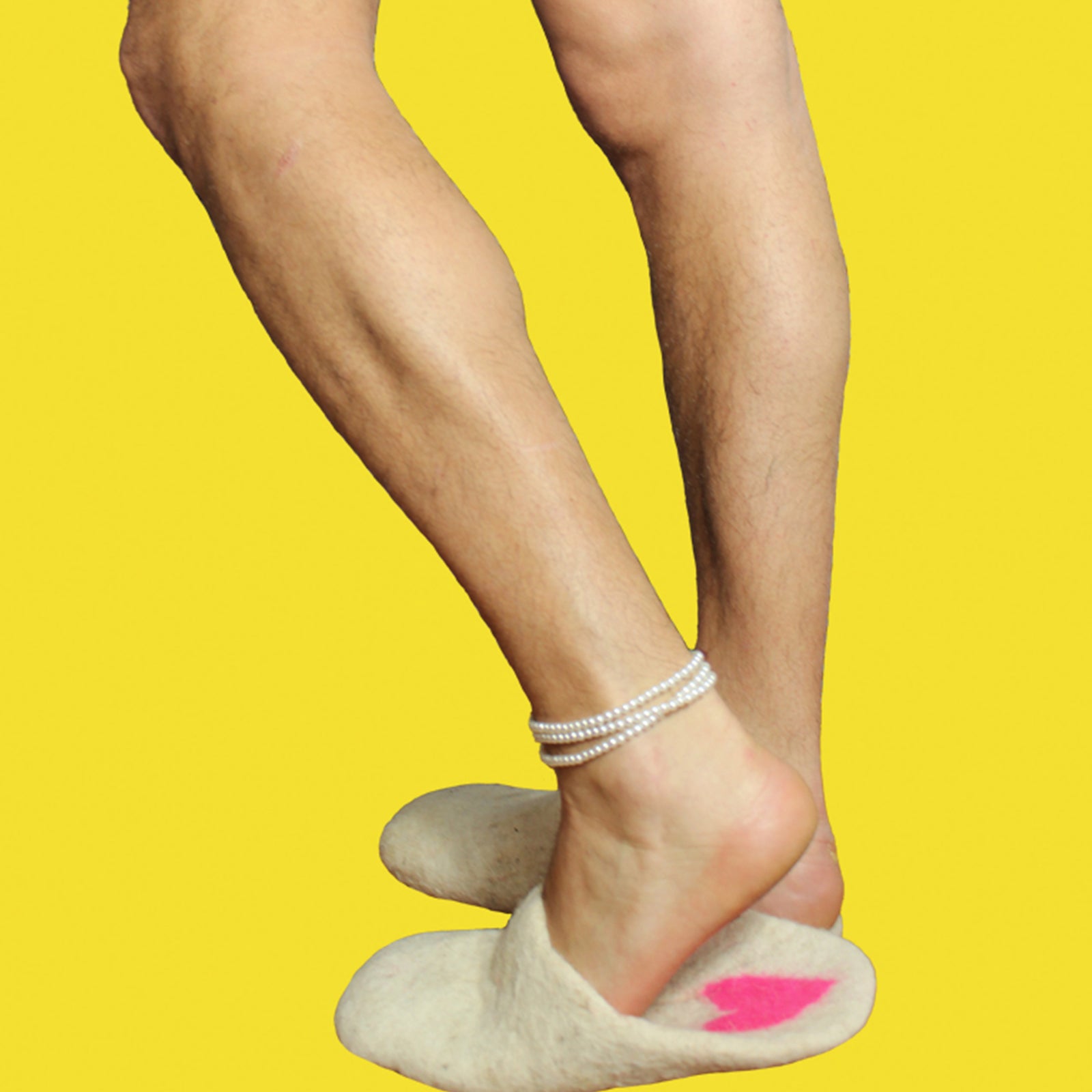 WOOL HEART Open slippers 💗