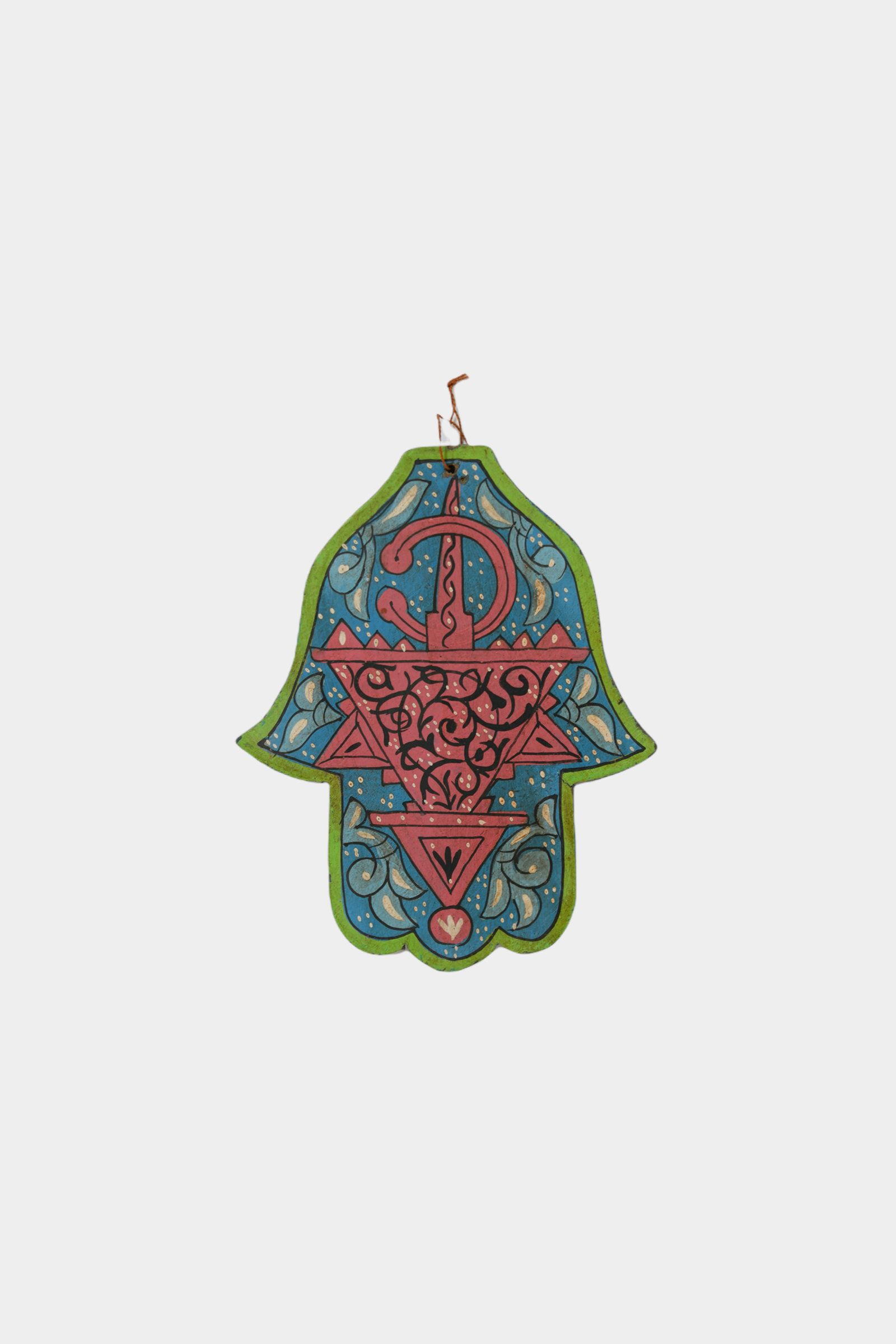 Antique Fatma hand - Blue & Pink
